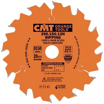 CMT Orange Kreissägeblatt D160x20 Z12 HW