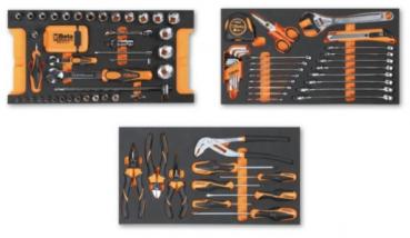 BETA Werkzeugtrolley aus Polypropylen mit 4 Schubladen und 109 Werkzeugen