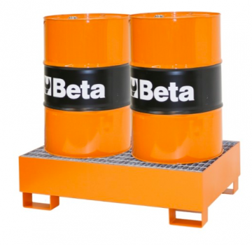BETA Fassuntersatz aus Stahl zur Beförderung und Lagerung von 2 Fässern à 200 Liter