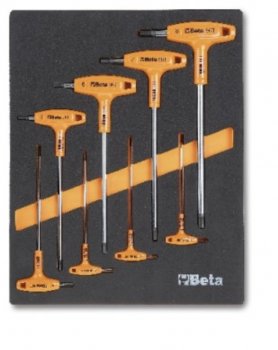 BETA Schaumstoffeinsatz mit Sechskant Stiftschlüssel 8-tlg