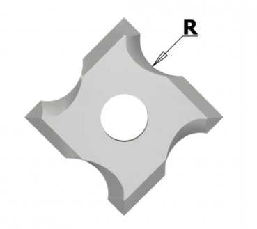 IGM N034 Hartmetall Radius-Wendeplatte - R2 mm