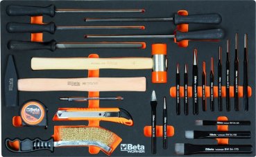 BETA Worker Werkzeugwagen ORANGE mit 8 Schubladen und 398-teiligem Werkzeugsortiment