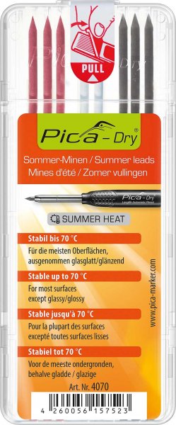 PICA Ersatzminen-Set "Summer Heat" zu Tieflochmarker Pica Dry - 4070