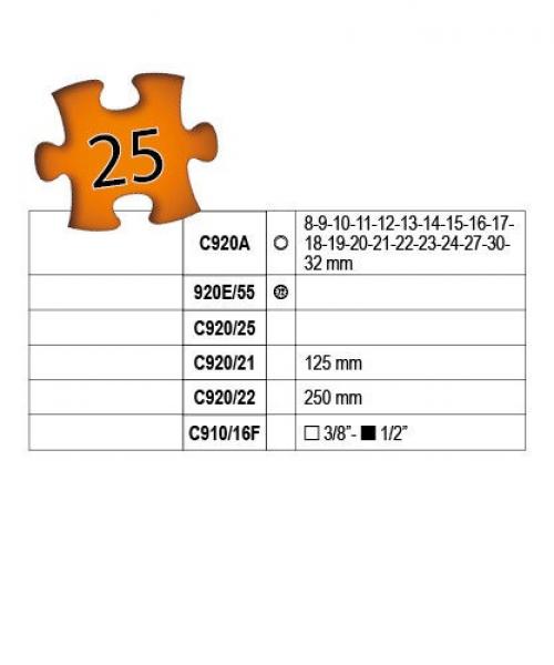 BETA Worker Sortiment mit 20 Sechskant-Steckschlüsseln ½"