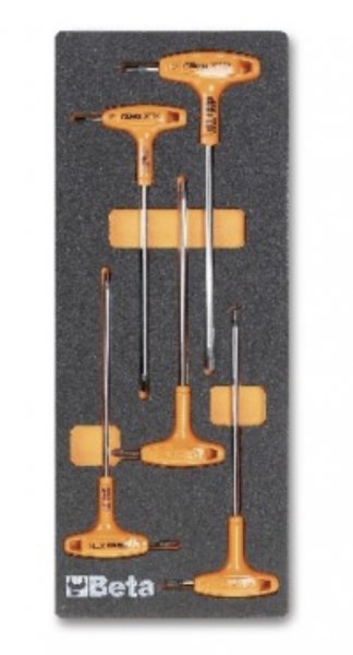 BETA Schaumstoffeinsatz mit Torx Stiftschlüssel  5-tlg