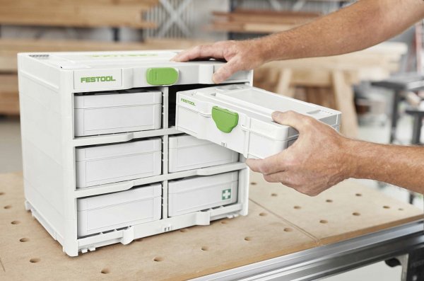 FESTOOL Systainer³ Rack SYS3-RK/6 M 337-Set inkl. 6 Systainer³ S 76