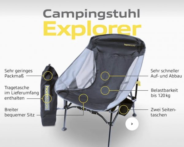 HORNTOOLS Campingstuhl Explorer