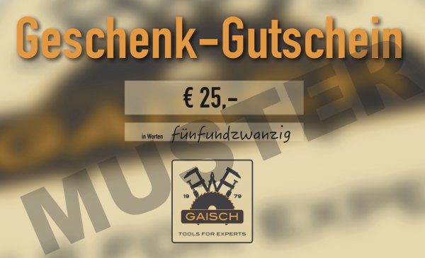 Geschenk-Gutschein €25