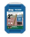 KREG® Protec-Kote Terrassenschrauben - 51mm/2.00", Grobgewinde, Flachkopf, 100 Stück