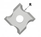IGM N034 Hartmetall Radius-Wendeplatte - R1 mm